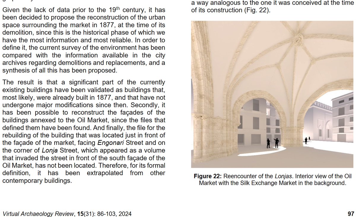 Virtual reconstruction of the disappeared Valencia Oil Market (Spain) doi.org/10.4995/var.20… by Jorge Llopis Verdú, Nicolás Gutiérrez-Pérez &amp; Ignacio Cabodevilla-Artieda #3Dreconstruction #culturalheritage #documentation