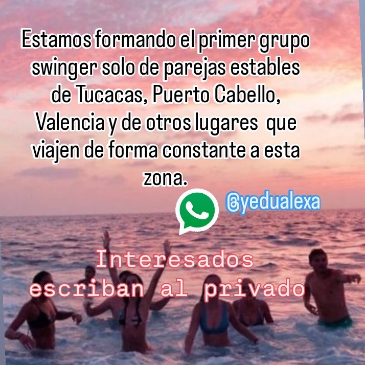 Las parejas vas a ser previamente entrevistadas, el objetivo del grupo es hacer amigo y realizar encuentros satisfactorios y seguros.