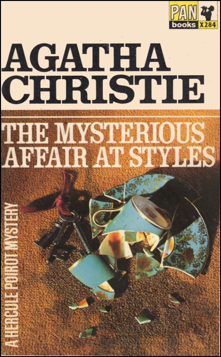 For #murdereverymonday's theme (a broken item on the cover) I've chosen #agathachristie's 1st book - The Mysterious Affair at Styles. This 1968 Pan, No. X284, is part of their first paperback series to use photographs on the covers - here showing a crucial clue from the novel.