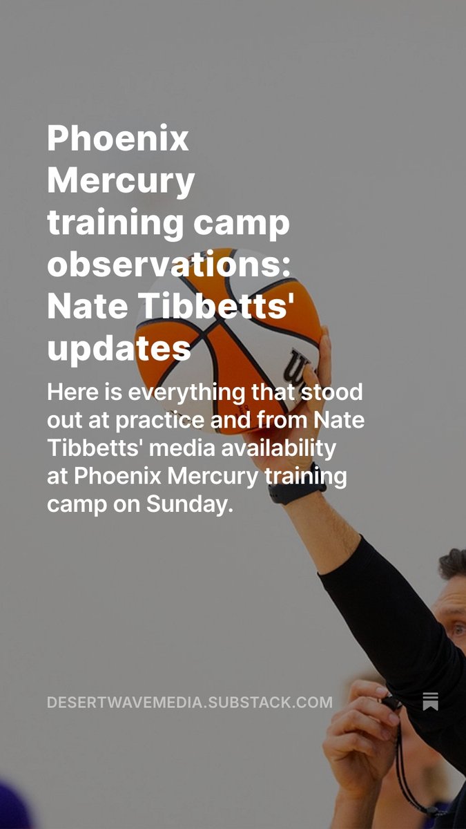 Desert Wave Media (@desertwaveco) on Twitter photo STORY: Here is everything that stood out and what was noteworthy after Sunday’s Phoenix Mercury practice and Nate Tibbetts' media availability.
More from <a href="/veenstra_david/">David Veenstra</a>:
open.substack.com/pub/desertwave…
#WNBA #ValleyTogether STORY: Here is everything that stood out and what was noteworthy after Sunday’s Phoenix Mercury practice and Nate Tibbetts' media availability.
More from <a href="/veenstra_david/">David Veenstra</a>:
open.substack.com/pub/desertwave…
#WNBA #ValleyTogether