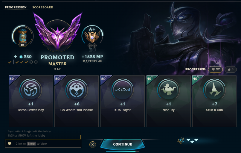 we made it back to masters. so I am pretty satisfied. it has been a tough semester at school and life. Shen buffs definitely help, but going back to the roots and playing big scaling shen hydra/HS helped too