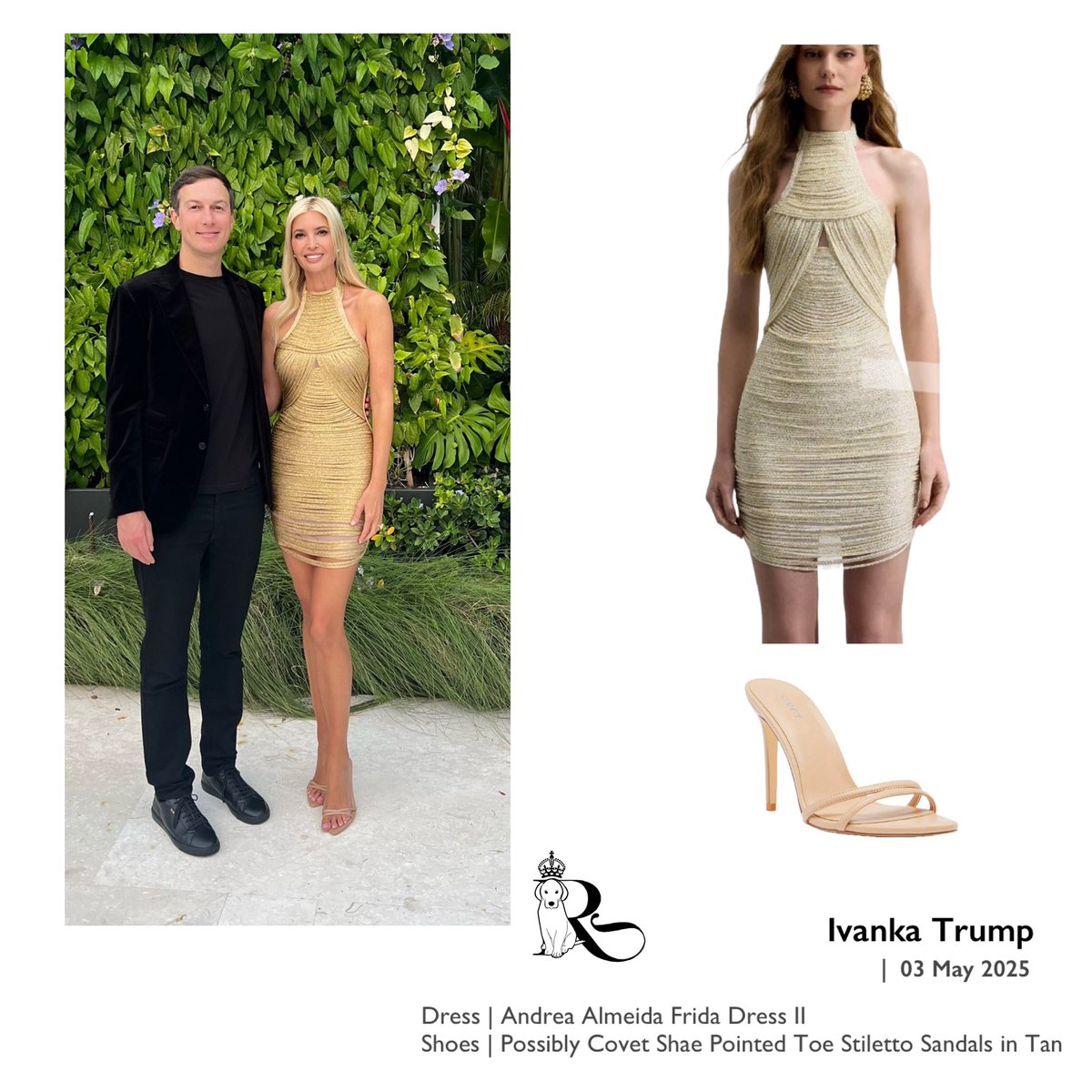 Ivanka and Jared were out in Miami last evening.  Here is a look at Ivanka’s golden ensemble