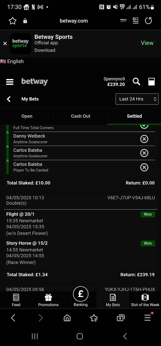 £1.34 to £239.20 🤣🤣 oh we love the horses 😂