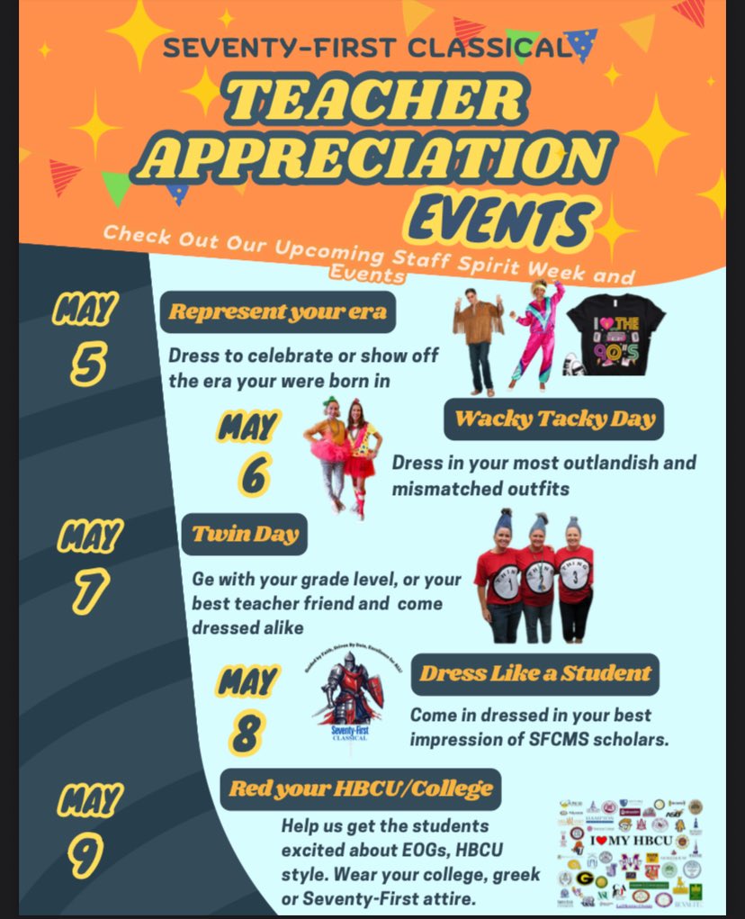 It’s Staff Appreciation Spirit Week! Join us in showing BIG LOVE to the superstars of #KnightNation!
These dedicated educators pour into our scholars daily—&amp; this week, we pour it back! Let’s celebrate them LOUD &amp; PROUD! #KnightNation #StaffAppreciationWeek #ThankATeacher