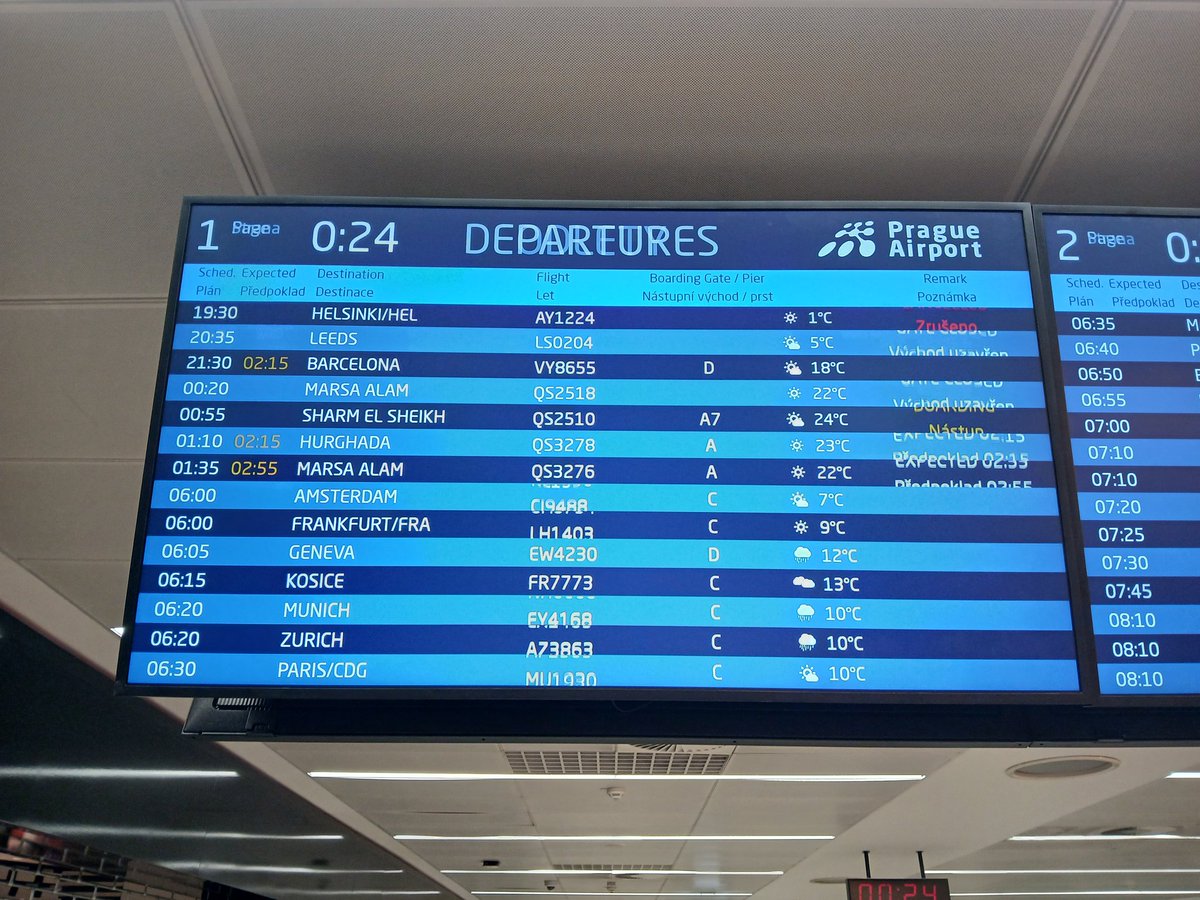 Vuelo Praga - Barcelona <a href="/vueling/">Vueling Airlines</a>
Plan de vuelo: 21:30
Prevista: 2:15
Nadie de la compañía.