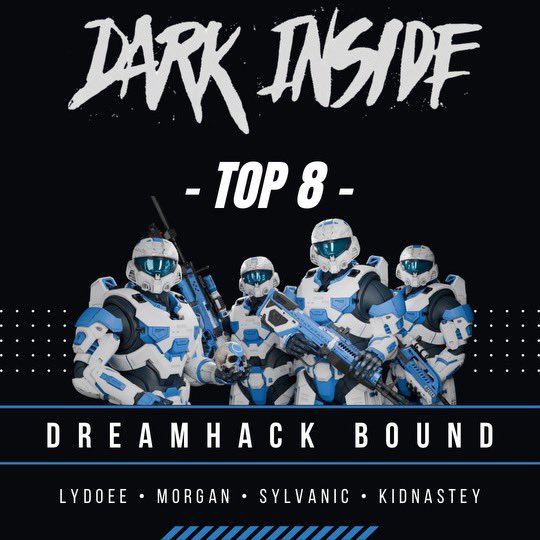 We finish out the weekend at Top 8! 

We could not be more proud of these guys! A few short weeks to fine tune and then it’s time to take on Dreamhack!! See y’all there 🤍

🎮 <a href="/Kidnastey_/">Kidnastey</a> 
🎮 <a href="/lydoee/">Lydoee</a> 
🎮 <a href="/Morgan_Beans/">Morgan</a> 
🎮 <a href="/SylvanicFPS/">Sylvanic</a> 
📋 <a href="/AnxietayFPS/">Anxietay</a>