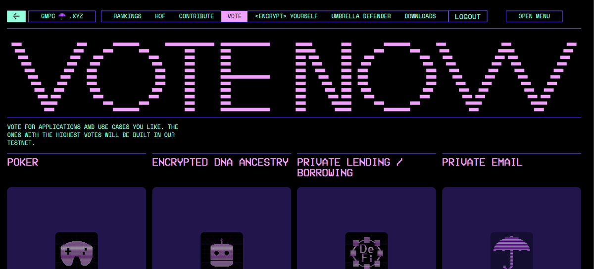 Qoyyumweb3's tweet image. gMpc☂️

remember we've been on @ArciumHQ for a while?
you must know one or two about them and how important what they are building is.

now the public testnet is live.
☂️-visit here: gmpc.xyz/vote-now
☂️-log in with discord
☂️-vote for projects and use cases that resonate…