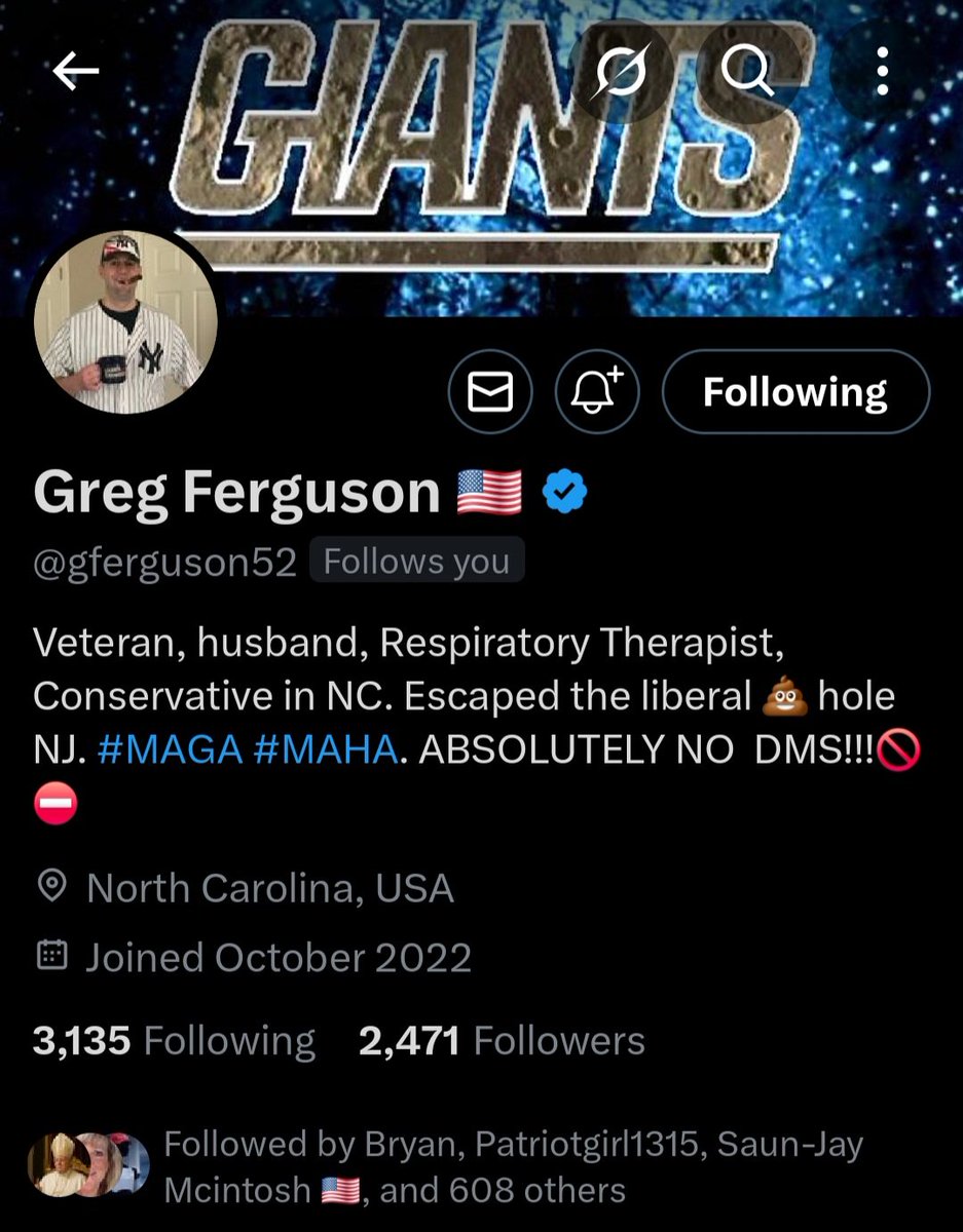 Are you following <a href="/gferguson52/">Greg Ferguson 🇺🇸</a> yet? 👀 his ratio.