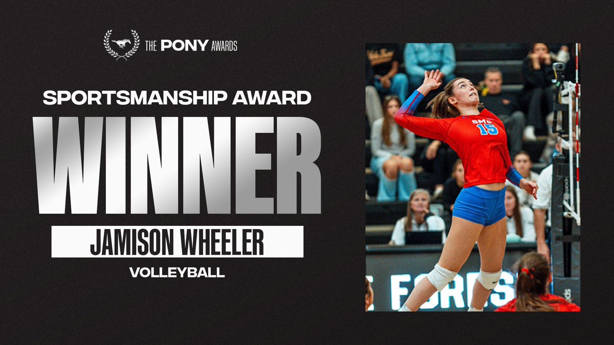 SMU Athletics (@smumustangs) on Twitter photo #PonyAwards25 โ The winner of the Female Sportsmanship Award is Jamison Wheeler of <a href="/SMUVolleyball/">SMU Volleyball</a>. #PonyAwards25 โ The winner of the Female Sportsmanship Award is Jamison Wheeler of <a href="/SMUVolleyball/">SMU Volleyball</a>.