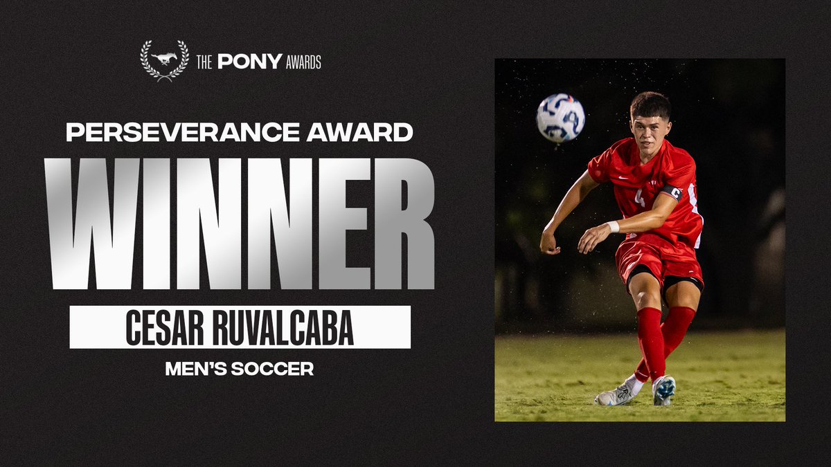 SMU Athletics (@smumustangs) on Twitter photo #PonyAwards25 – The winner of the Male Perseverance Award is Cesar Ruvalcaba of <a href="/SMUSoccerM/">SMU Men's Soccer</a>. #PonyAwards25 – The winner of the Male Perseverance Award is Cesar Ruvalcaba of <a href="/SMUSoccerM/">SMU Men's Soccer</a>.