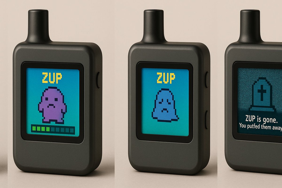 Ok - here me out. Vape meets Tomacachi.
The more you vape, the faster your digital companion dies.