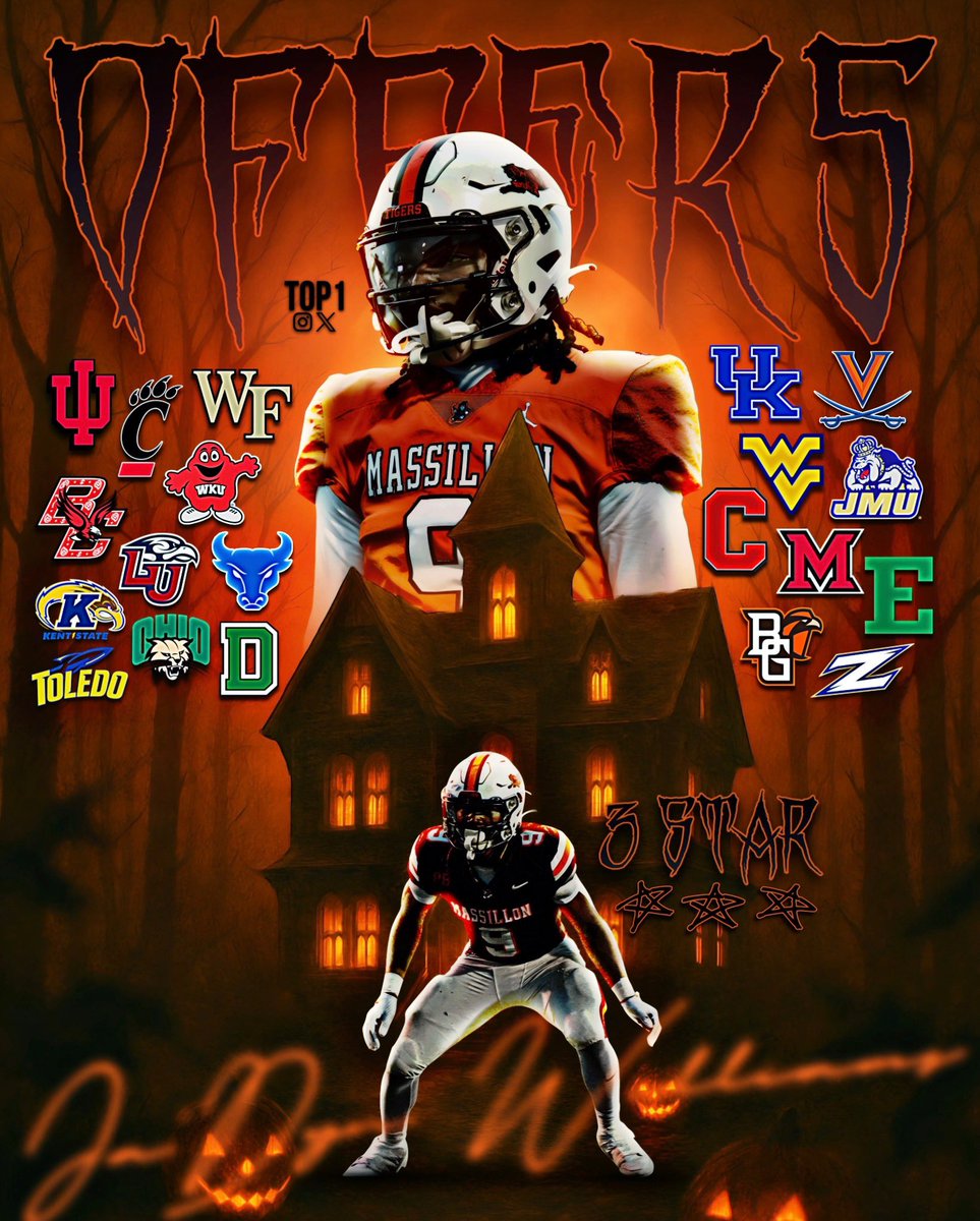 Ja’Dyn Williams 3⭐️ (@jadynwilliams22) on Twitter photo Grateful to be in this position❗️
Top Schools coming soon.
<a href="/MTigerFB/">Massillon Football</a> <a href="/CoachNMoore/">Nate Moore</a> <a href="/CoachTMcGuire1/">Travis Mcguire</a> <a href="/EdwinGlick/">Edwin Glick</a> <a href="/RecruitMTFB/">Massillon Football College Recruiting</a> Grateful to be in this position❗️
Top Schools coming soon.
<a href="/MTigerFB/">Massillon Football</a> <a href="/CoachNMoore/">Nate Moore</a> <a href="/CoachTMcGuire1/">Travis Mcguire</a> <a href="/EdwinGlick/">Edwin Glick</a> <a href="/RecruitMTFB/">Massillon Football College Recruiting</a>
