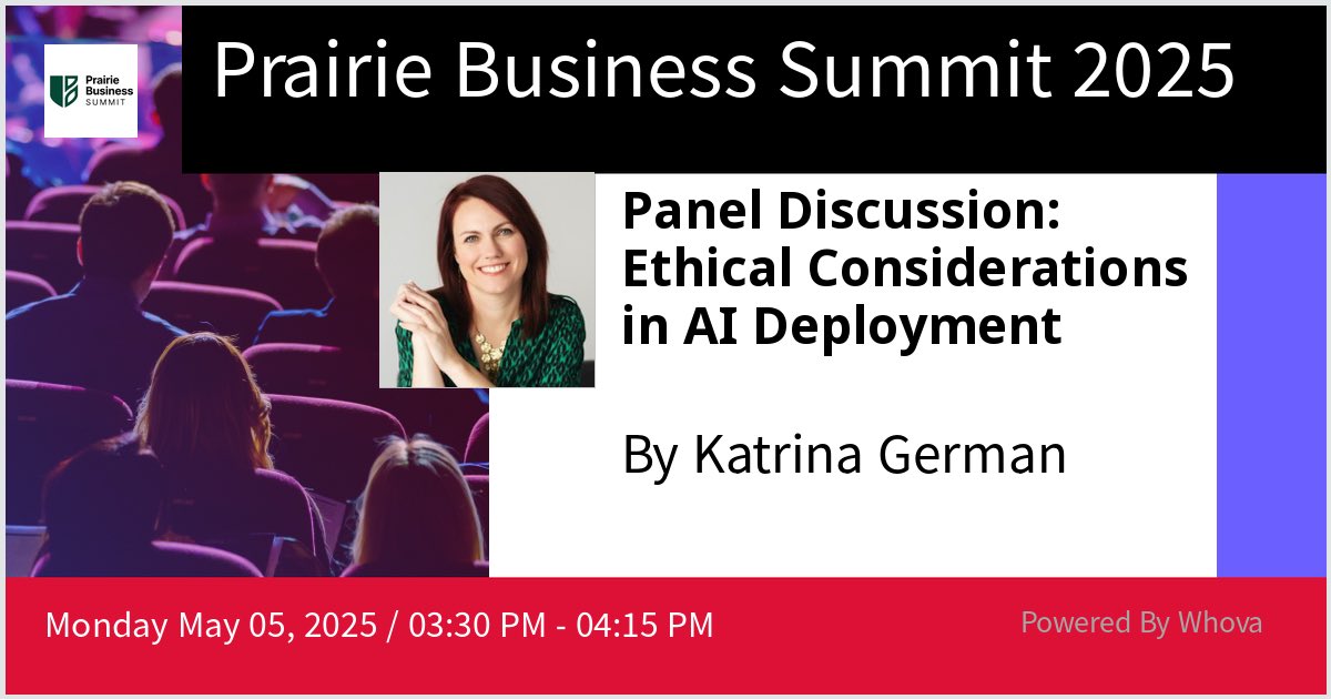 I am speaking at Prairie Business Summit 2025. Please check out my talk if you're attending the event!  - via #Whova event app