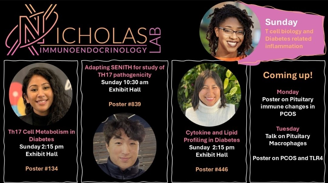 Dequina Nicholas (@quinascience) on Twitter photo The #Nicholaslab is at <a href="/ImmunologyAAI/">The American Association of Immunologists (AAI)</a> #aai2025 Find my trainees today to learn what we've been up to the past couple years. Check out posters by <a href="/NaveenaUjagar/">Naveena Ujagar</a> <a href="/MyGPSworld/">Gabriela Pacheco Sanchez</a> and a talented undergrad in the lab. The #Nicholaslab is at <a href="/ImmunologyAAI/">The American Association of Immunologists (AAI)</a> #aai2025 Find my trainees today to learn what we've been up to the past couple years. Check out posters by <a href="/NaveenaUjagar/">Naveena Ujagar</a> <a href="/MyGPSworld/">Gabriela Pacheco Sanchez</a> and a talented undergrad in the lab.