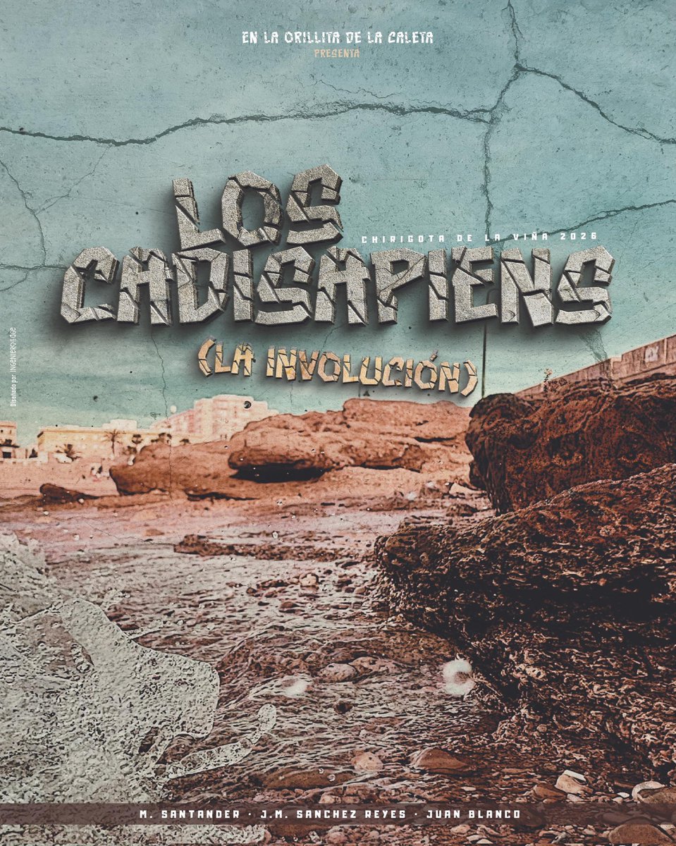 Pues después de meditarlo, dejamos el cielo para pisar fuerte el suelo. Porque, qué va a ser de Cádiz sin sus hijos.

Como siempre, chirigota de Cádiz sin aditivos, ni colorantes. Por nuestra familia, por nuestro capitán.

En 2026 seremos:

“LOS CADISAPIENS (LA INVOLUCIÓN)” 🔙🪨