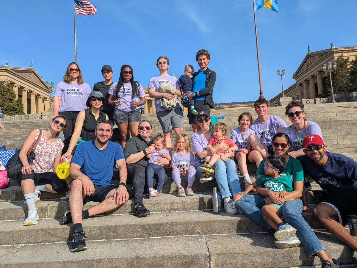 Jenn Orthmann Murphy (@jennoligomyelin) on Twitter photo We had a beautiful day for the 2025 Philly #WalkMS. Team #Gliadelphia (<a href="/PennNeurology/">University of Pennsylvania Neurology</a> MS Division, <a href="/PennNGG/">Penn NGG</a> ) worked together to fundraise for our friends, family, and patients <a href="/PennMedicine/">Penn Medicine</a>. <a href="/josephtg27/">Joseph Gallegos</a> <a href="/RSamudralwar/">Rohini Samudralwar, MD</a> <a href="/PeachRegan/">Eileen Peach French, RN, PhD</a> <a href="/visishs/">Visish M. Srinivasan, MD</a> We had a beautiful day for the 2025 Philly #WalkMS. Team #Gliadelphia (<a href="/PennNeurology/">University of Pennsylvania Neurology</a> MS Division, <a href="/PennNGG/">Penn NGG</a> ) worked together to fundraise for our friends, family, and patients <a href="/PennMedicine/">Penn Medicine</a>. <a href="/josephtg27/">Joseph Gallegos</a> <a href="/RSamudralwar/">Rohini Samudralwar, MD</a> <a href="/PeachRegan/">Eileen Peach French, RN, PhD</a> <a href="/visishs/">Visish M. Srinivasan, MD</a>
