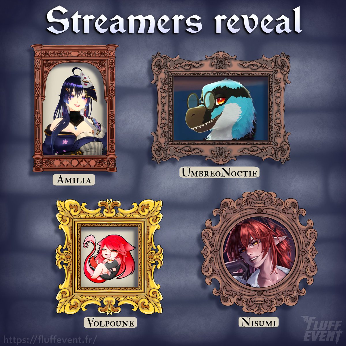 🇫🇷 Elles arrivent sur là scène ! <a href="/AmiliaVT/">AmiliaVT🎐 🌸Vtubeuse Yakuza🌸</a> <a href="/UmbreoNoctie/">UmbreoNoctie 🐓🍗🦖</a> <a href="/Volpoune/">Volpoune</a> <a href="/Nisumi_Art/">NISUMI</a>

🇬🇧 They arrive on stage!
<a href="/amilia/">liliamalia</a> <a href="/UmbreoNoctie/">UmbreoNoctie 🐓🍗🦖</a> <a href="/Volpoune/">Volpoune</a> <a href="/Nisumi_Art/">NISUMI</a>