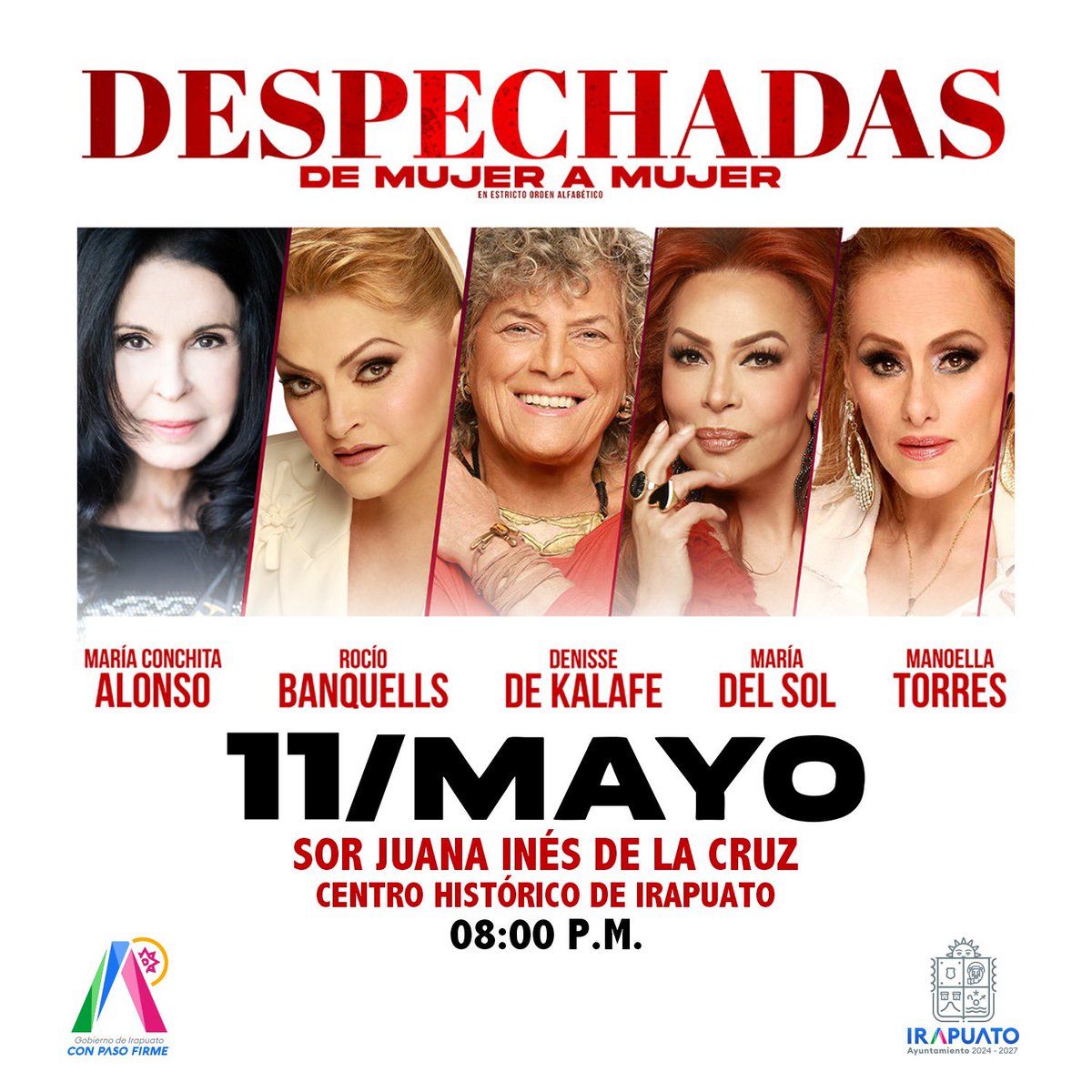 Revive con mamá las canciones que han marcado historias de mujeres fuertes y apasionadas, como lo es ella. 💝🎶

📆Este 11 de mayo, "Despechadas" llega al corazón de Irapuato. ¡Las esperamos a las 8:00 P.M. en el Centro Histórico para compartir esta noche mágica! ✨