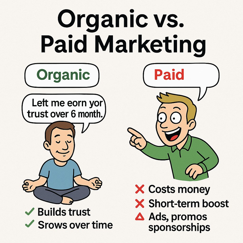 When Organic says:
🧘‍♂️ “Let me earn your trust over 6 months.”
And Paid yells:
💸 “Here’s $$$, give me leads now!”

Both work, but only one builds long-term loyalty.
🌱 #OrganicMarketing #DigitalMarketing #MarketingMemes #marketing