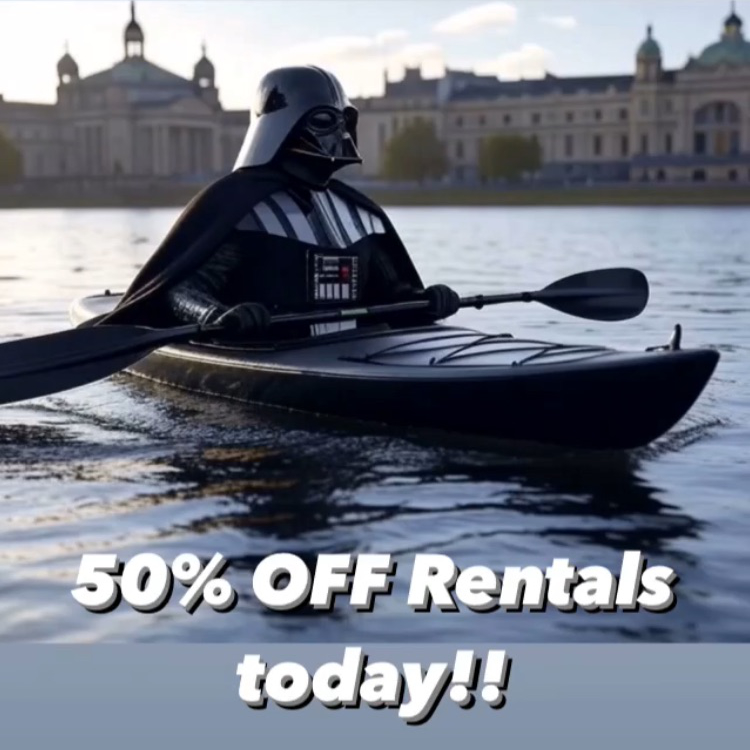 VictoriaKayak's tweet image. May the Forth be with you! #maythe4th
Today only — get 50% OFF your kayak rental when you show up in Star Wars attire!
Celebrate May the 4th with us on the water
Offer ends at sunset — don't miss it!
#MayThe4th #VictoriaKayak #StarWarsDay #YYJEvents