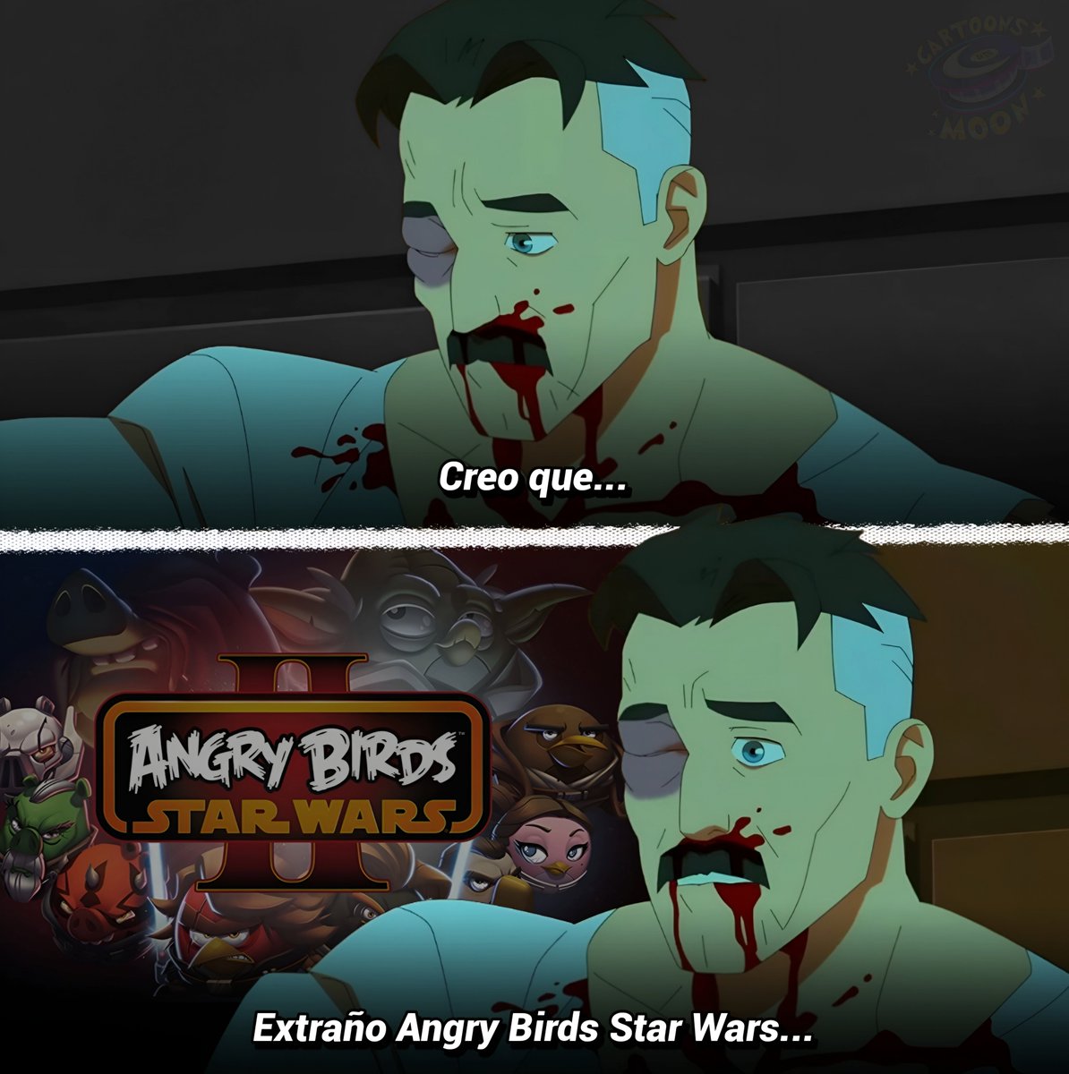 CartoonsOTMoon's tweet image. Hace ya 5 años que cerraron los videojuegos de Angry Birds Star Wars