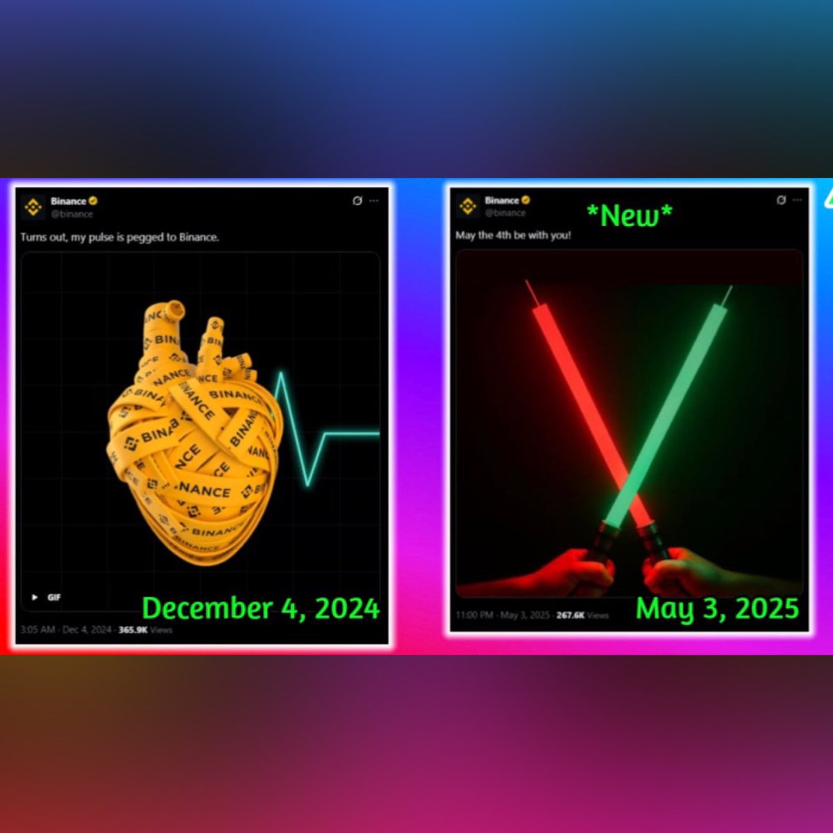 Heute gabs einen neuen Post von Binance der dem PulseX Logo extrem ähnelt. Das ist die mögliche zweite Anspielung auf Pulsechain. Wird Pulsechain irgendwann bei Binance gelistet? Es bleibt spannend.
