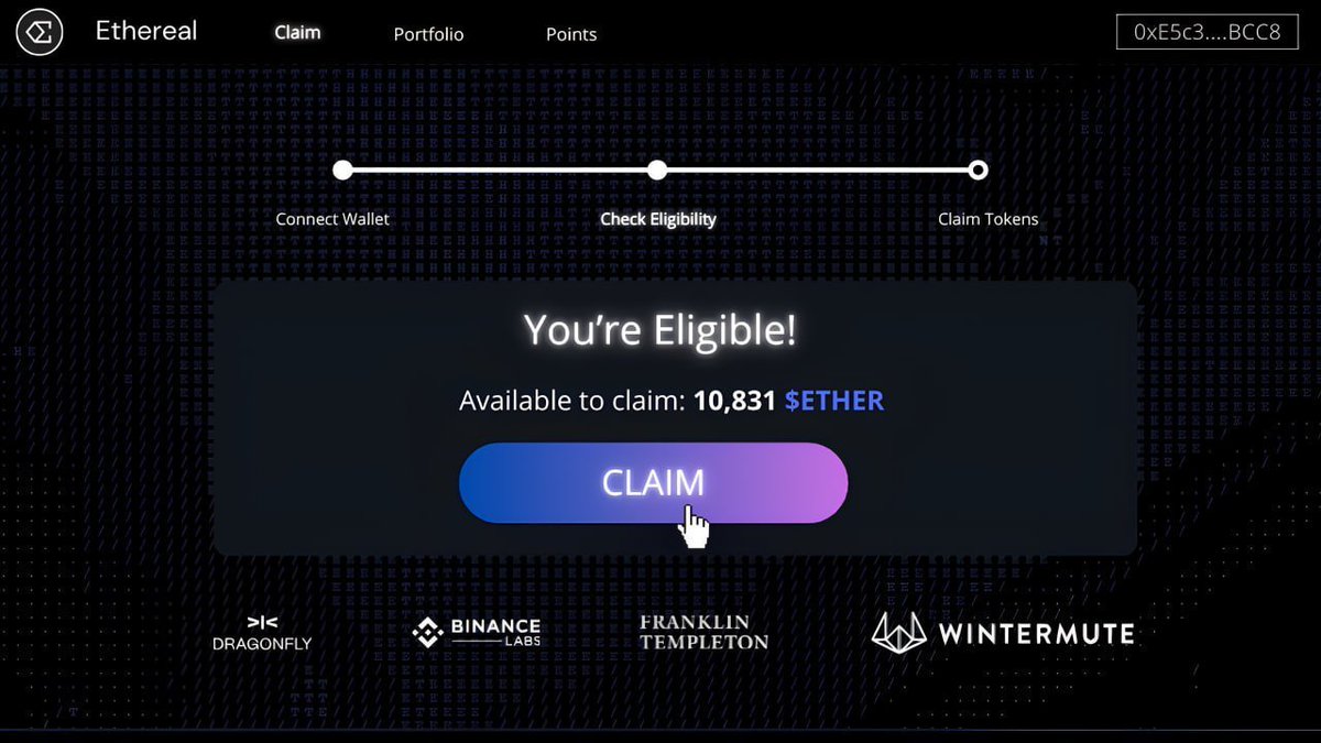 🔥 Ethereal Airdrop is LIVE — powered by Ethena Labs
Use your stablecoins wisely &amp; start stacking points 🧠
🎯 No cost. Just connect &amp; deposit.
🔗 deposit.ethereall.digital/points?ref=9z7…
Don’t overthink it — act now
#Ethena #DeFiAlpha #FreeCrypto