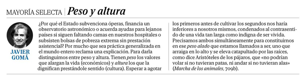 La "Mayoría selecta" de hoy resuelve una aporía en ciento cincuenta palabras