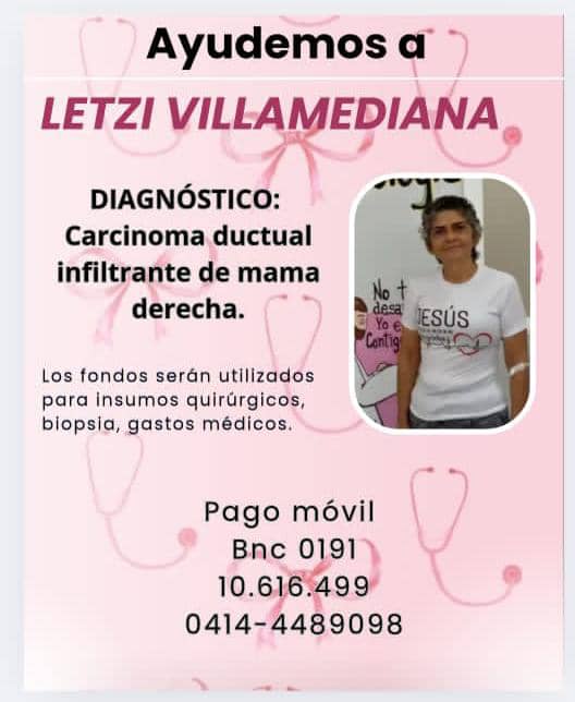 LetziVilla's tweet photo. X has tu magia, Ayúdame🤝 a vencer el #CancerDeSeno, 50 bs es poco, Pero puede ayudarme mucho, si no puedes colaborar comparte la información, Gracias, Dios te bendiga 🙏 https://t.co/PPXFR0q1iT