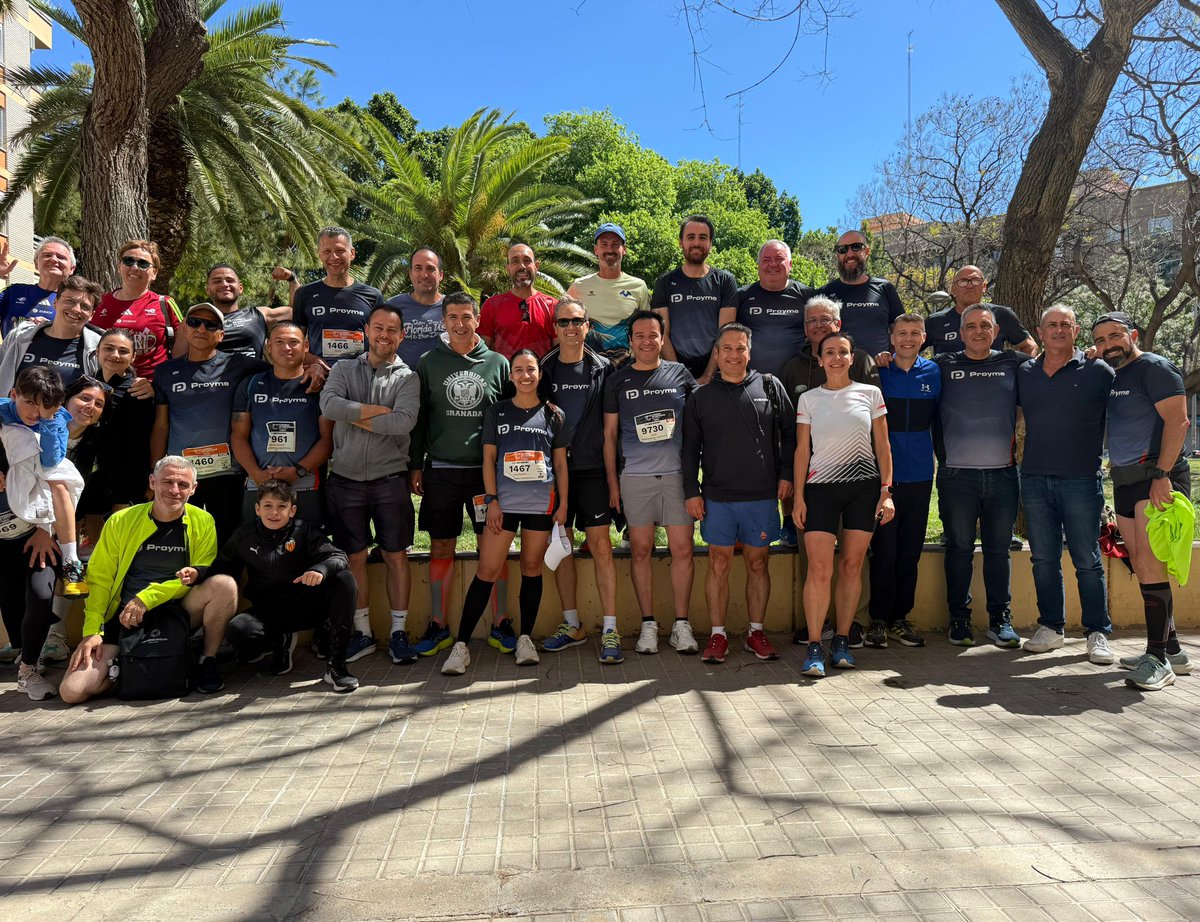 ProymeESP's tweet photo. En Proyme, participamos por tercer año consecutivo en la Carrera de Empresas Valencia 2025 con un equipo de más de 40 personas. Porque creemos en el trabajo en equipo, dentro y fuera de la oficina. ¡Vamos a darlo todo! 🏁👟
#CarreraDeEmpresas #TeamBuilding #Valencia #Proyme https://t.co/k4xFdfi4I7