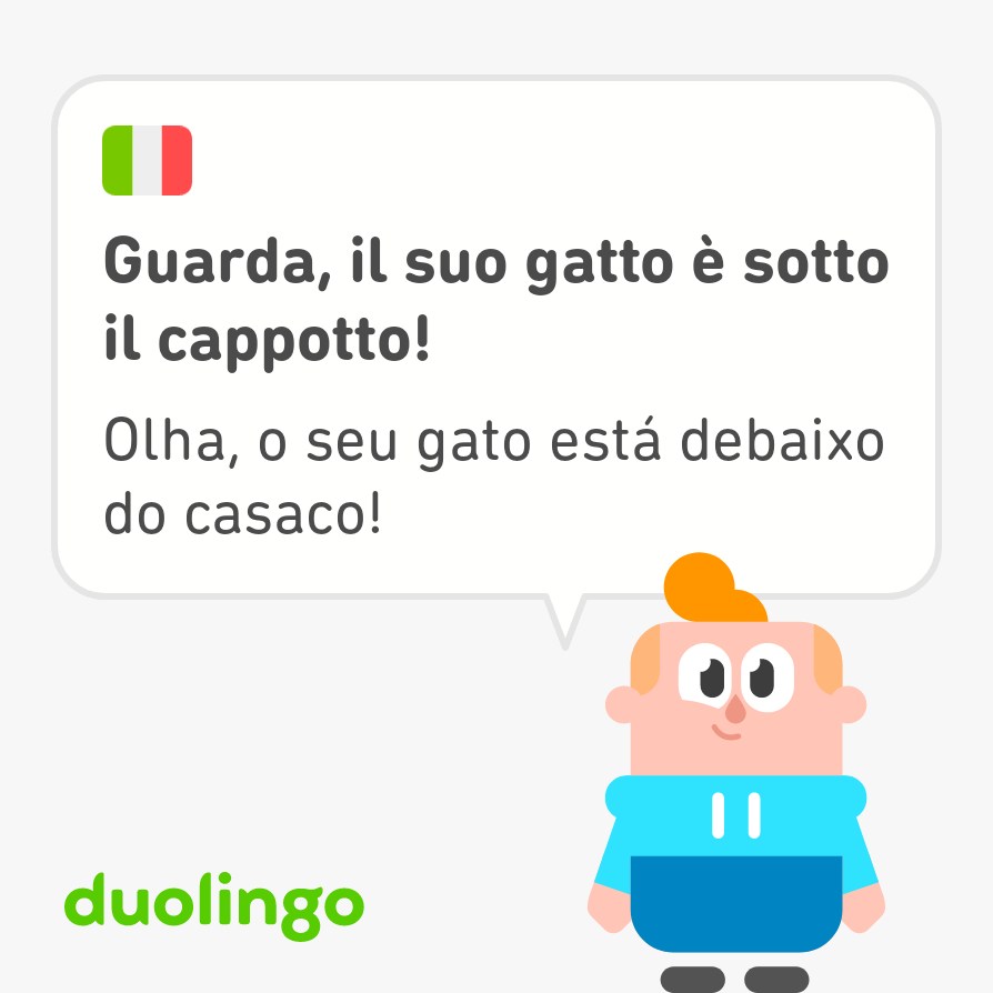 cwfernandes's tweet image. Saúde mental: aprender um novo idioma depois de adulto, reduz em até 30% a probabilidade de ter doenças neurodegenerativas!

Hoje tive mais uma aula fantástica de ITALIANO e tive um aproveitamento sensacional 🙂

🇮🇹🇮🇹🇮🇹🇮🇹🇮🇹🇮🇹

#italiano #ItalianClass #duolingo #saudemental