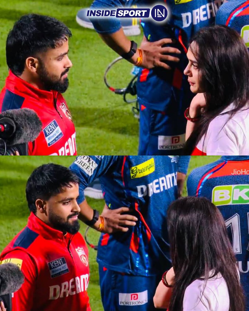 InsideSportIND's tweet image. Prabhsimran Singh with Preity Zinta after the match 😍

📸: JioHotstar 

#IPL2025 #PBKSvsLSG #PrabhsimranSingh #PreityZinta #CricketTwitter
