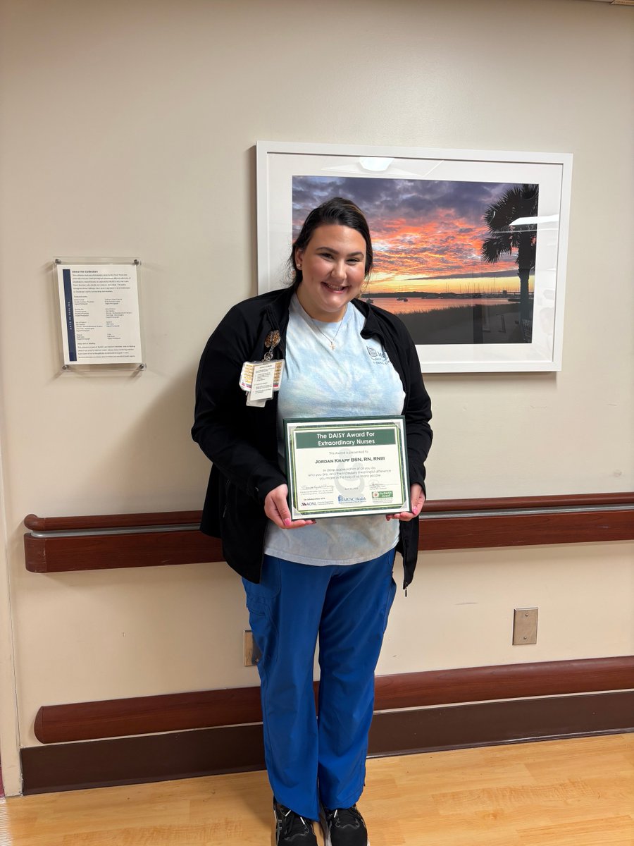 MUSC Health (@muschealth) on Twitter photo "She treated Kyle not as a burden but as a person with dignity and value, even though he was fully vented and fighting for his life."
Thank you, Jordan Krapf, for caring for this family, and congrats on your <a href="/DAISY4Nurses/">DAISY Foundation</a> award ⨠#ChangingWhatsPossible "She treated Kyle not as a burden but as a person with dignity and value, even though he was fully vented and fighting for his life."
Thank you, Jordan Krapf, for caring for this family, and congrats on your <a href="/DAISY4Nurses/">DAISY Foundation</a> award ⨠#ChangingWhatsPossible