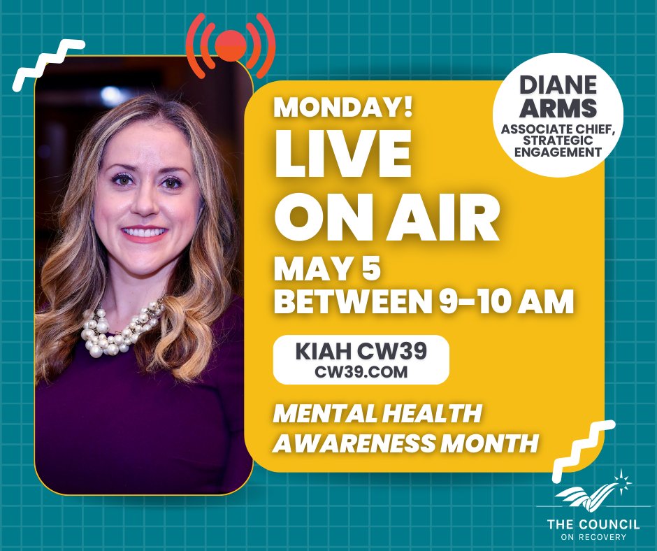 Tune in to <a href="/CW39Houston/">CW39</a> on Monday morning between 9am-10am as Diane Arms discusses the vital connection between mental health and substance use challenges!