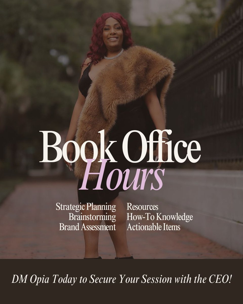 The Opia Designs Company, LLC (@odc_llc) on Twitter photo We have OFFICE HOURS! Send us a DM now to book your session with the CEO and begin your strategic growth journey ASAP. We are here for you and looking forward to your business journey.
#ODTribe #ODC #OpiaDesignsCompany #ODCompany #OpiaDesigns #TheOpiaDesignsCompany #SATX #Miami We have OFFICE HOURS! Send us a DM now to book your session with the CEO and begin your strategic growth journey ASAP. We are here for you and looking forward to your business journey.
#ODTribe #ODC #OpiaDesignsCompany #ODCompany #OpiaDesigns #TheOpiaDesignsCompany #SATX #Miami