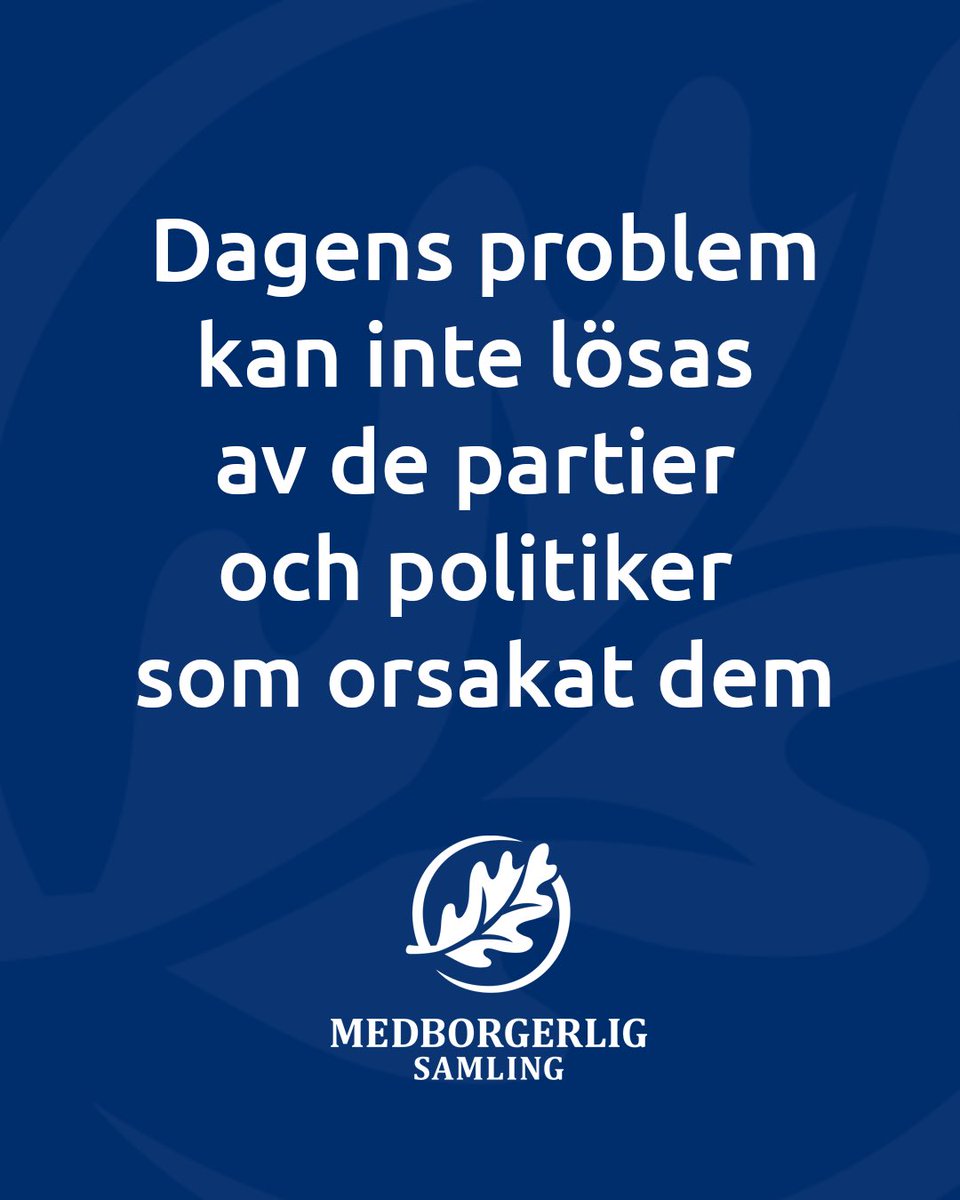 Apropå kvällens partiledardebatt.
Vi behöver en omstart av Sverige nu.

Frihet. Trygghet. Framtidstro.
Det är dags nu, på riktigt.

Medborgerlig Samling - val 2026

#pldebatt #svpol #val2026