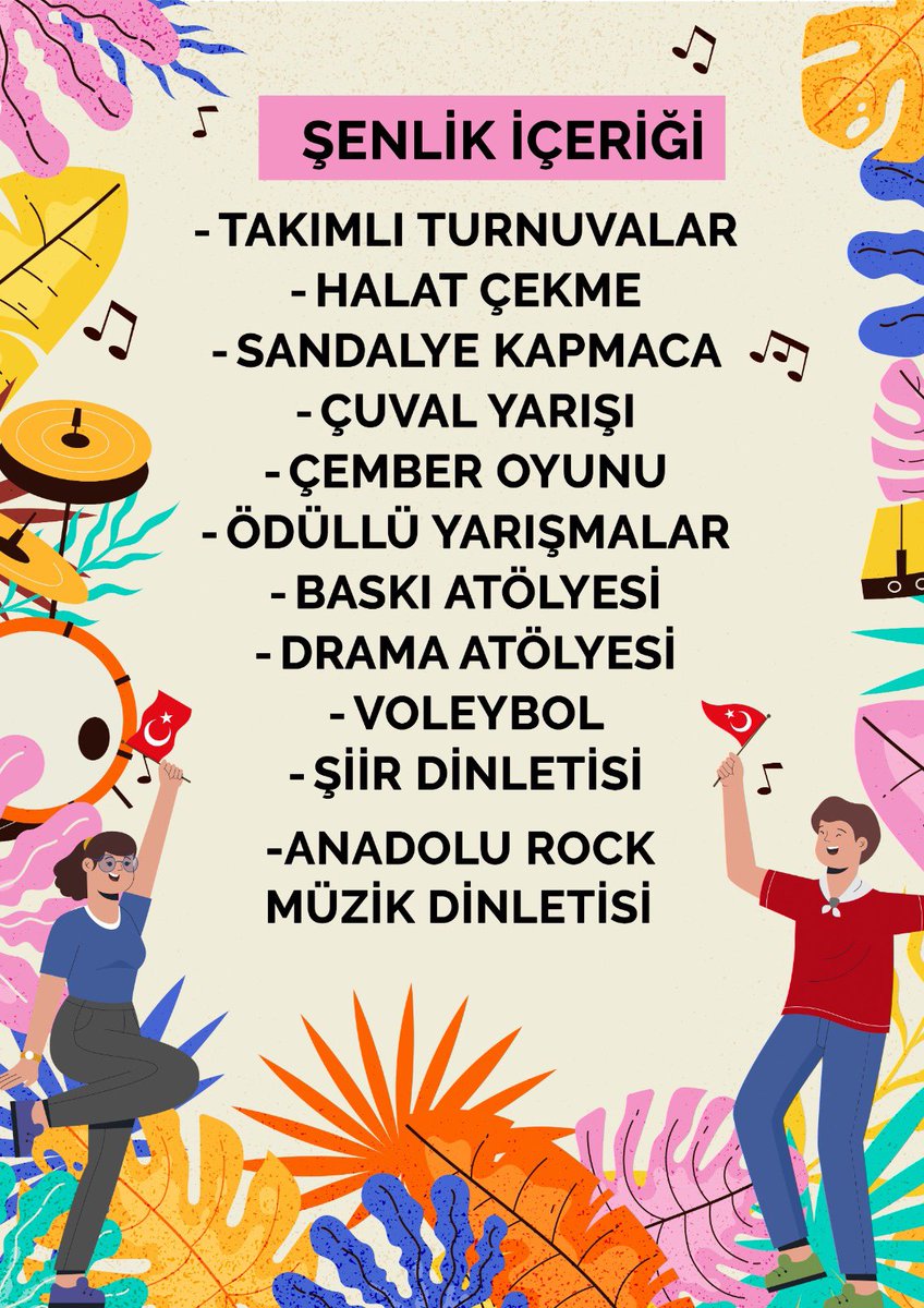 🎉 1. Geleneksel ADT Bahar Şenliği'ne Davetlisiniz! 🎉

Gazili dostlarımızla birlikte, dopdolu bir gün geçirmek için ADT Bahar Şenliği’nde buluşuyoruz!

Etkinlik Katılım Formu: forms.gle/eaxDxVy9aTbc8H…