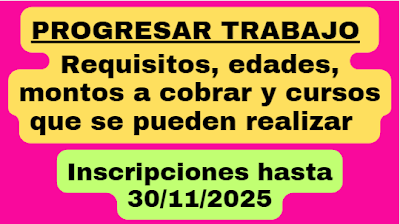InfoSocialArge's tweet photo. 📌 Progresar Trabajo: requisitos, edades, montos a cobrar y cursos que se pueden realizar ...
https://t.co/EWewoWi6cV
...
...
#progresartrabajo https://t.co/iMRZ8MtPBZ