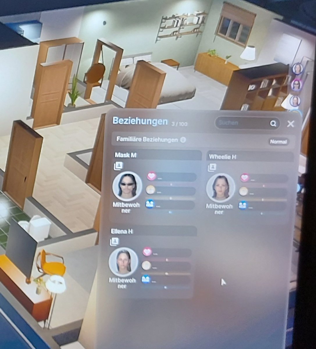 In der nächsten Folgen schauen wir mal kurz in den Beziehungsreiter 😁
Hier also aus der Sicht von Frater ^^ ist noch nicht viel passiert aber zwei von denen alle fangen in der ersten Spalte schon an 🤭 Han ich gesehen 👀🫣...