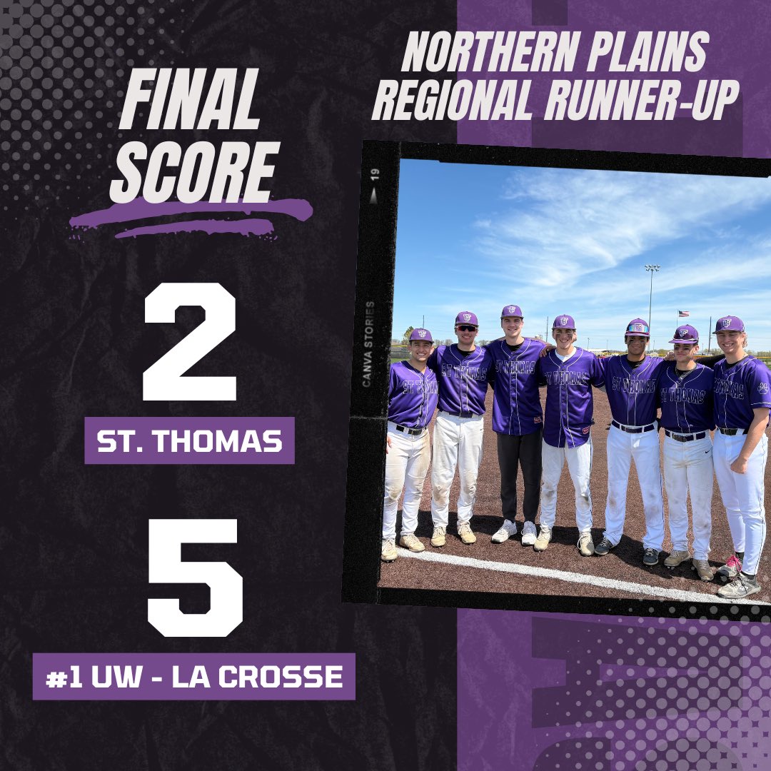 Tommies lose game two and are the Northern Plains Regional runner-up

Shout out to our guys who made the trip and performed against all odds. More posts to come with that💜

#shocktheworld
#justagroupofguys
#underdogs