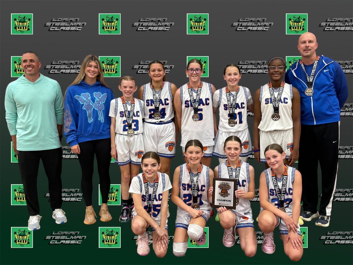 Lorain Steelman Classic/Rising Stars 
5/6th Grade Girls GOLD 🏆 
SMAC Attack <a href="/SMACBasketball/">SMAC Basketball</a>