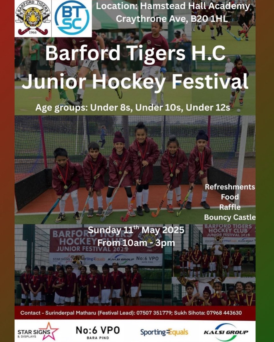 BarfordTigersSC's tweet photo. Weโre back for the third year running!!๐Come down and support our future stars in their element๐We would love your support so join us for a day of thrilling competitions๐คฉ
#btsc #bthc #earnyourstripes https://t.co/xgatd7ic3u