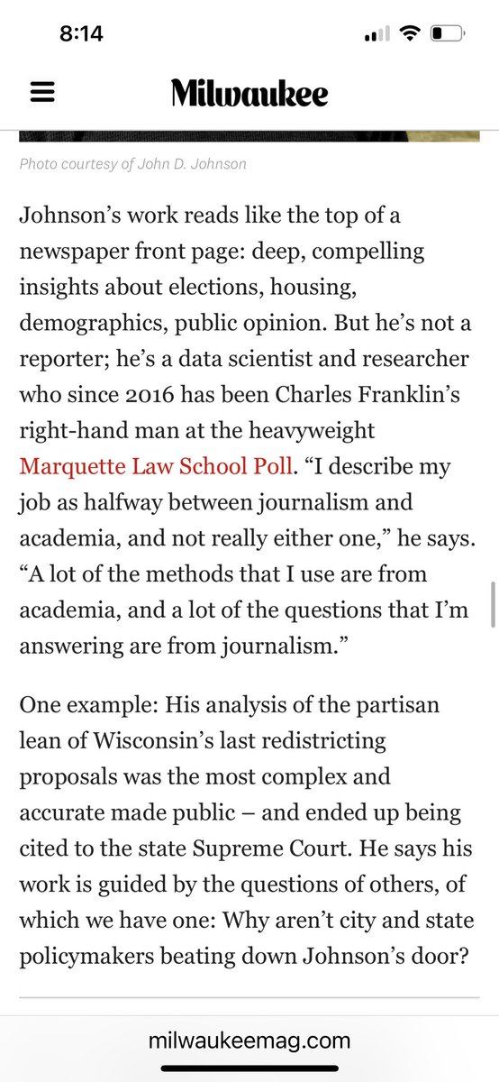 Charles Franklin (@pollsandvotes) on Twitter photo Milwaukee Magazine has included my colleague John Johnson <a href="/jdjmke/">John D. Johnson</a> in their Milwaukee’s Most Influential Movers and Shakers. Earlier this year Milwaukee Business Journal listed him in their 40 under 40 awards. Well deserved. milwaukeemag.com/milwaukee-peop… Milwaukee Magazine has included my colleague John Johnson <a href="/jdjmke/">John D. Johnson</a> in their Milwaukee’s Most Influential Movers and Shakers. Earlier this year Milwaukee Business Journal listed him in their 40 under 40 awards. Well deserved. milwaukeemag.com/milwaukee-peop…