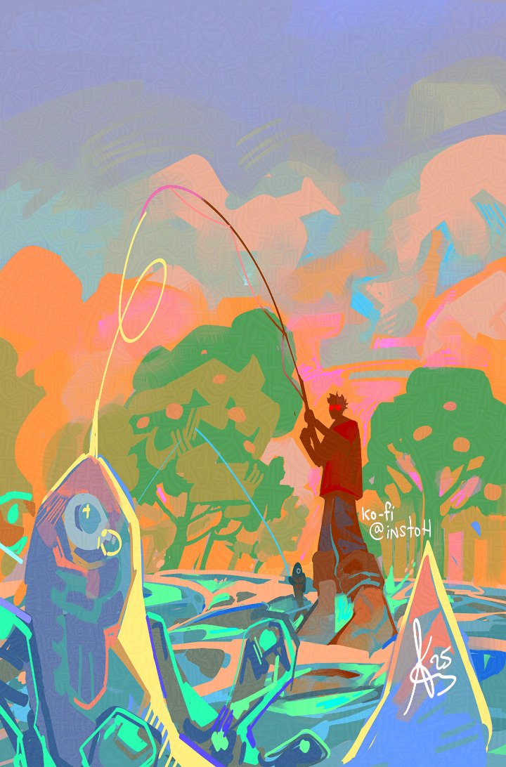 shrimplify's tweet image. Fishing in animal crossing wild world is more unforgiving than I thought.