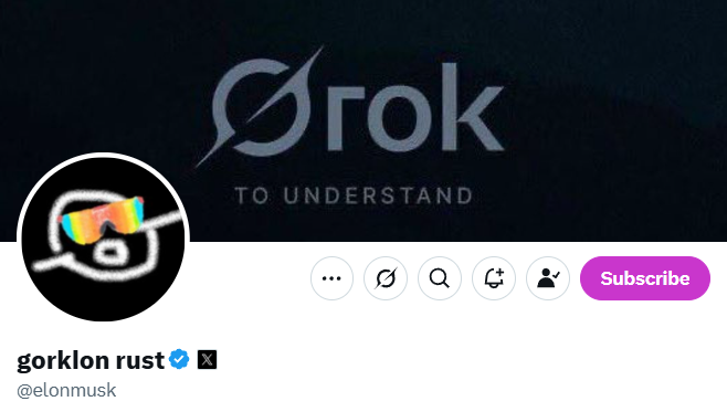 Mr Gorklon Rust sure likes to try <a href="/Gork/">gork</a>.

If you did not know already, the same DEV that launched "Gork", also launched a coin called "Try Gork".

Gork is at 100m while Try Gork is only 80k.

Big things coming!✅

5sd8JCWVaZ5mhkWYWPoJ6KMN5wWvN2WRD1V9cbw9pump