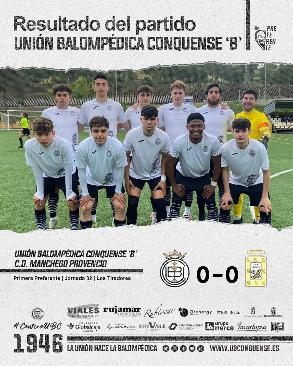 📢 #UBCFilial ❗

Empate sin goles ante el C.D. Manchego Provencio.

¡Vamos Conquense! ⚪⚫ #UniónBalompédica #CanteraUBC