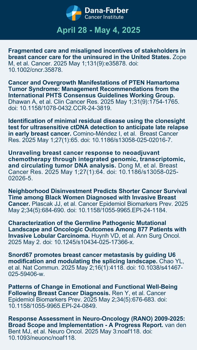 Dana-Farber’s Breast Oncology Center tweet media