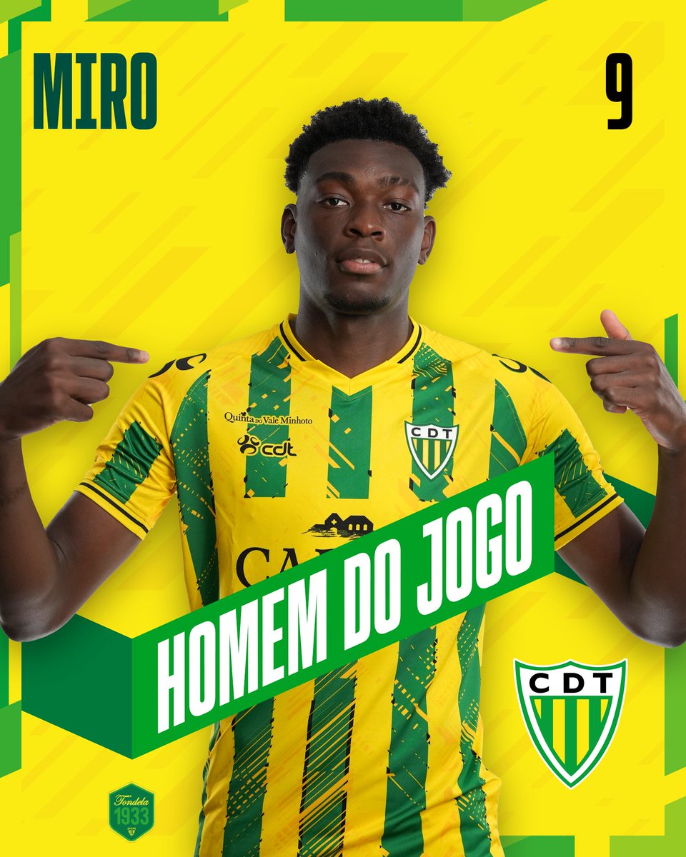 CDTondela1933's tweet photo. 𝕋𝕙𝕖 MVP 🥇
Miro | O Homem do Jogo 👑

#PeloTondela #CDTGDC https://t.co/5Q5Qt48LBB