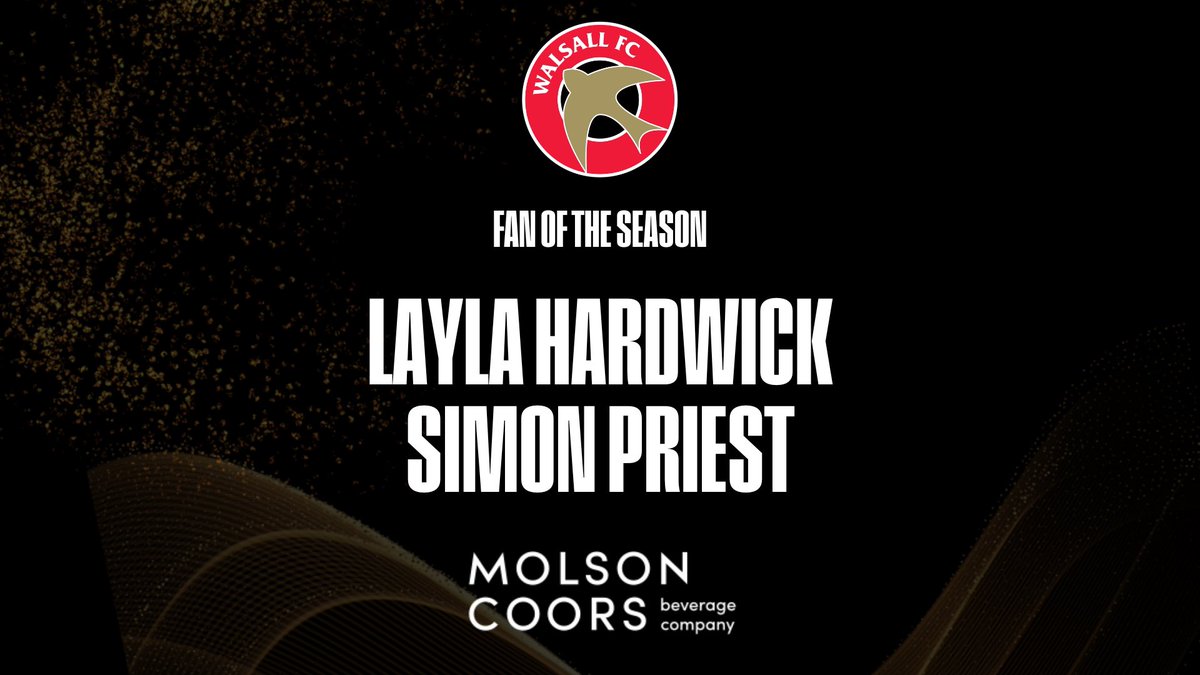 🏆 Congratulations to our Fans of the Season - Layla Hardwick &amp; Simon Priest! 

Thank you both for your outstanding efforts supporting our club ❤️ 

This award is sponsored by Molson Coors