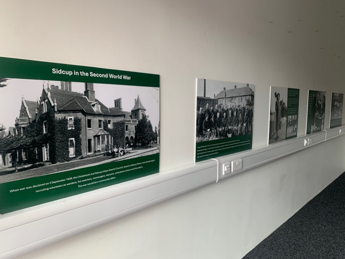 SidcupPast's tweet photo. Our free exhibition 'Sidcup in the Second World War' is now open at Sidcup Storyteller! This war was a community effort, with local people volunteering as fire watchers, first aiders and rest centre helpers. 

The 2nd floor studio has lift access. Open daily 9.30am till late. https://t.co/P9S5h1BruT